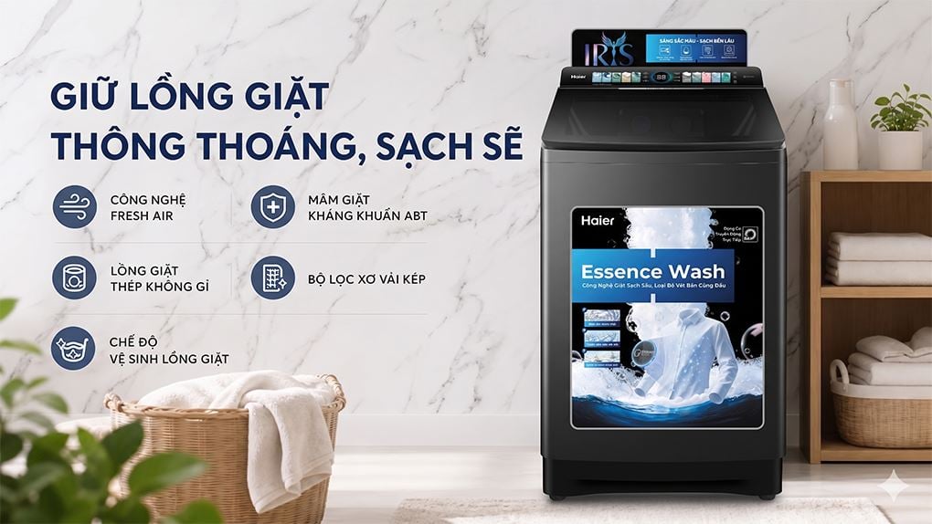 Ảnh minh họa Máy giặt Haier IRIS Inverter 11 kg HWM110-B2698B 2