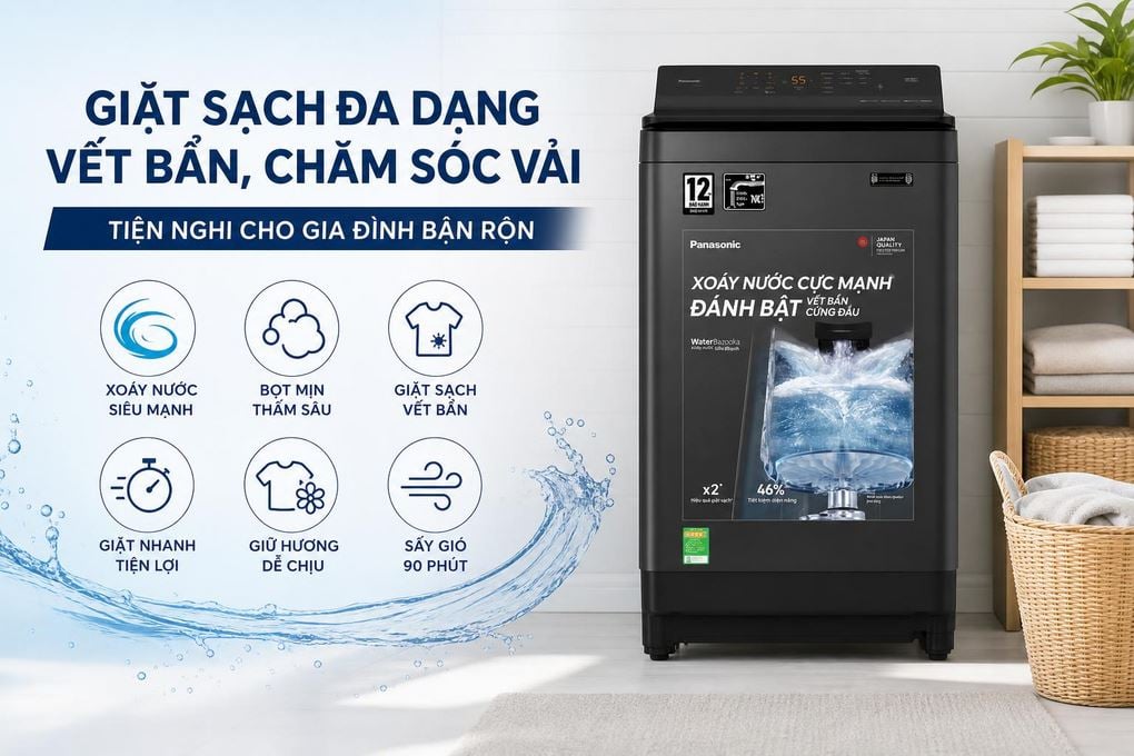 Ảnh minh họa Máy giặt Panasonic Inverter 10.5 kg NA-FJ105X1BV 2