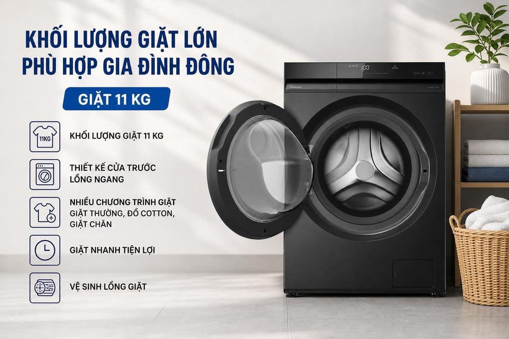 Ảnh minh họa Máy giặt Panasonic Inverter 11 Kg NA-22VDR1BVT 3