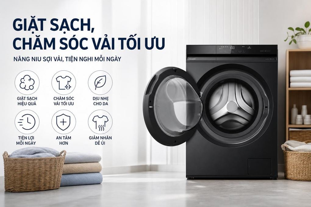 Ảnh minh họa Máy giặt sấy Panasonic Inverter giặt 10 kg - sấy 7 kg NA-S20DG1BVT 2