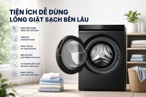 Máy giặt sấy Panasonic Inverter giặt 10 kg - sấy 7 kg NA-S20DG1BVT