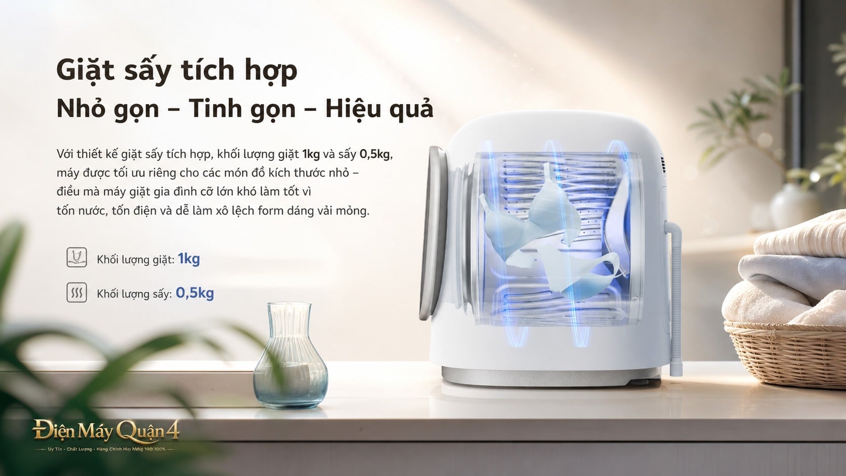 Ảnh minh họa Máy giặt sấy Roborock Zeo Mini R67U92-00 3
