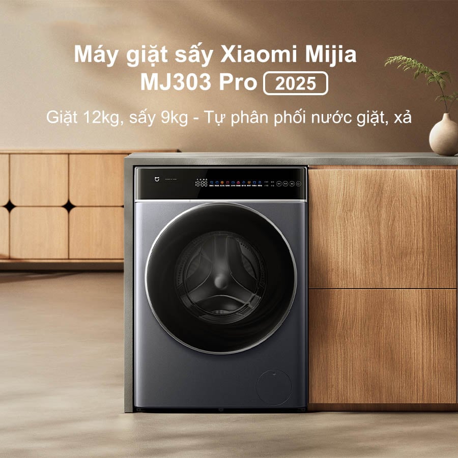 Ảnh minh họa Máy giặt sấy Xiaomi Mijia MJ303 Pro 2025- Giặt 12kg, sấy 9kg 1