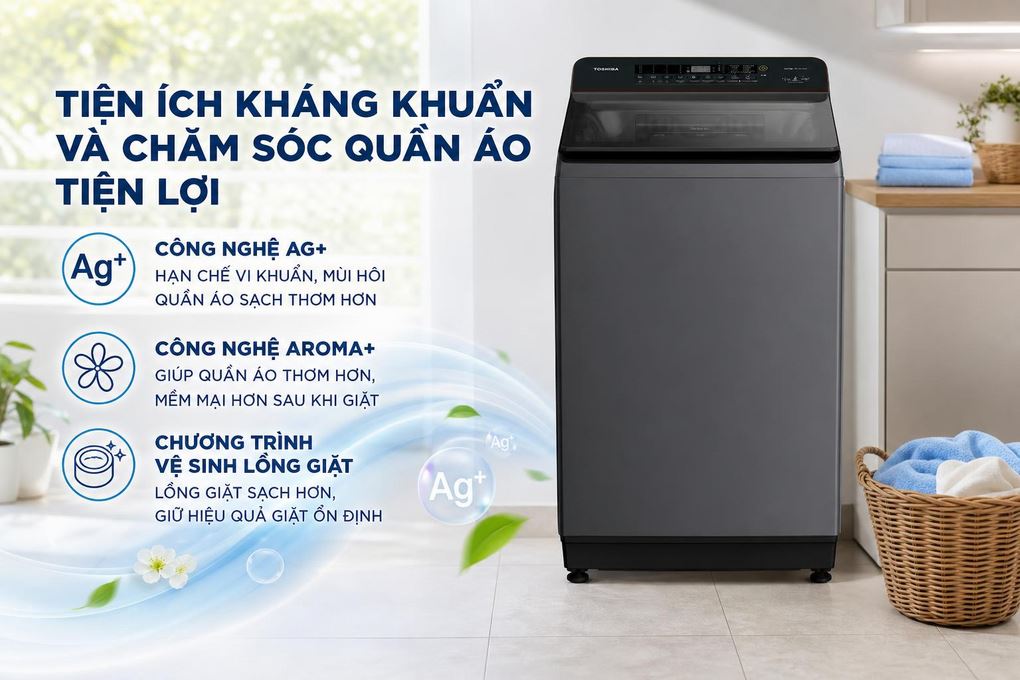 Ảnh minh họa Máy giặt Toshiba Inverter 15 kg AW-T26D1600XV(MG) 1