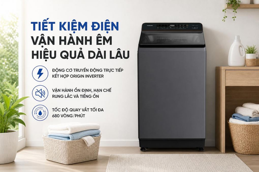 Ảnh minh họa Máy giặt Toshiba Inverter 15 kg AW-T26D1600XV(MG) 2