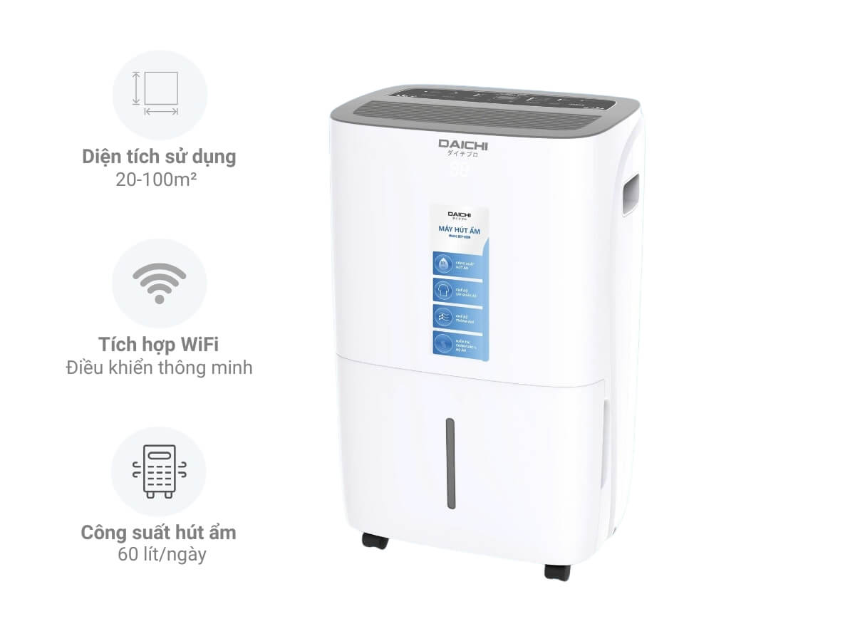 Ảnh minh họa Máy Hút Ẩm Fujihome DH60NW Khử Khuẩn UV 60L 1