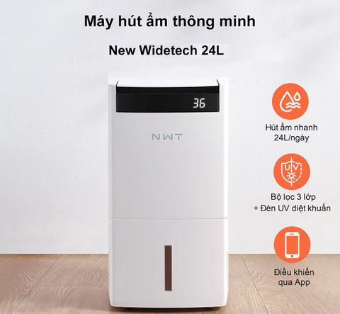 Máy hút ẩm New Widetech 24L WDH24WU1 công suất lớn