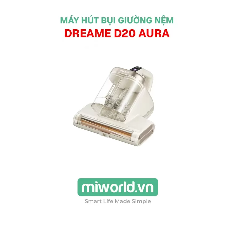 Máy hút bụi giường nệm Dreame D20 Aura diệt khuẩn LED UV