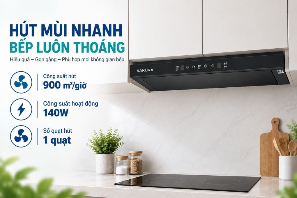 Máy hút mùi âm tủ Sakura R-D25B