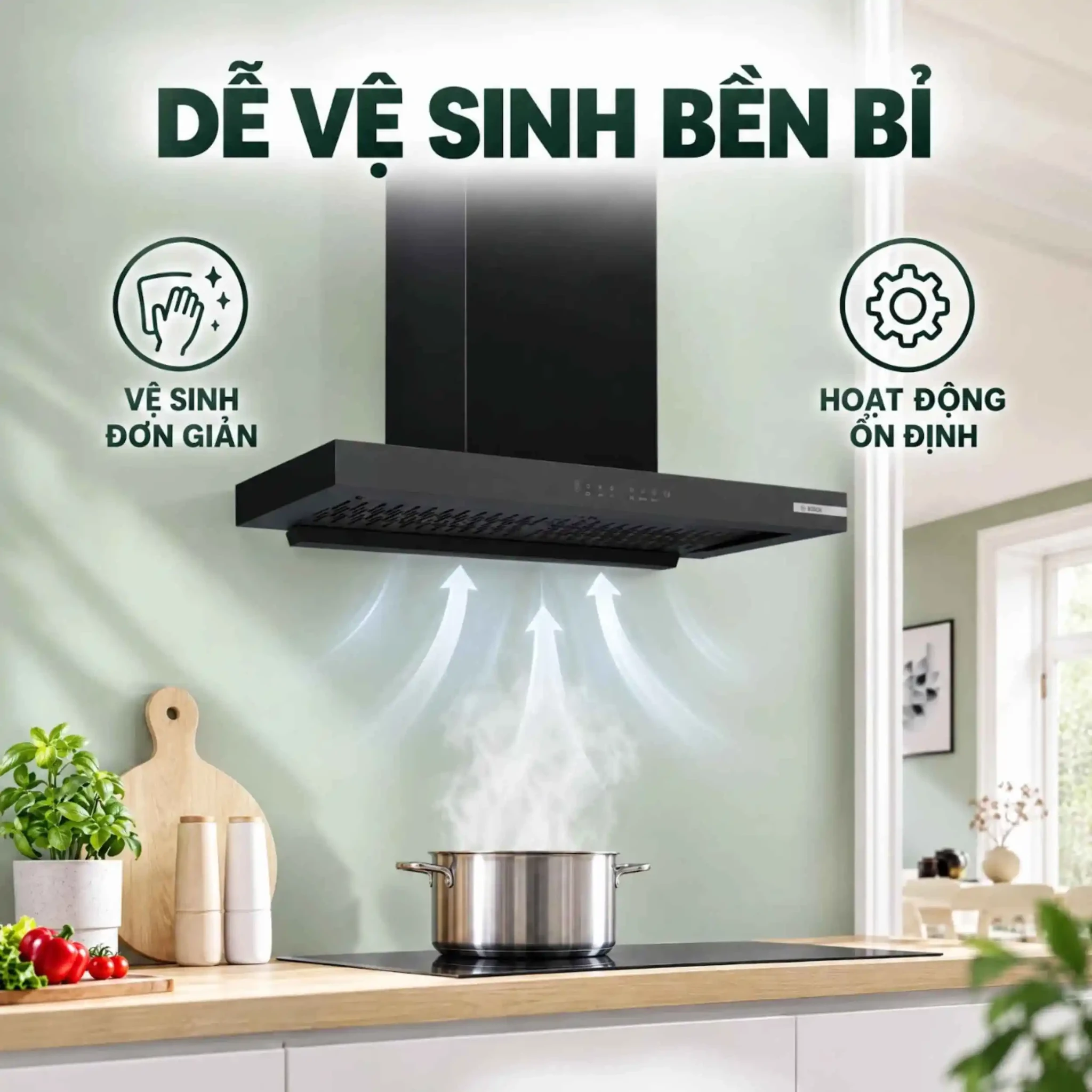 Ảnh minh họa Máy hút mùi áp tường Bosch DWB98IJ60I 1