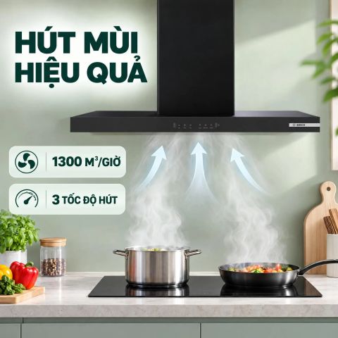 Máy hút mùi áp tường Bosch DWB98IJ60I