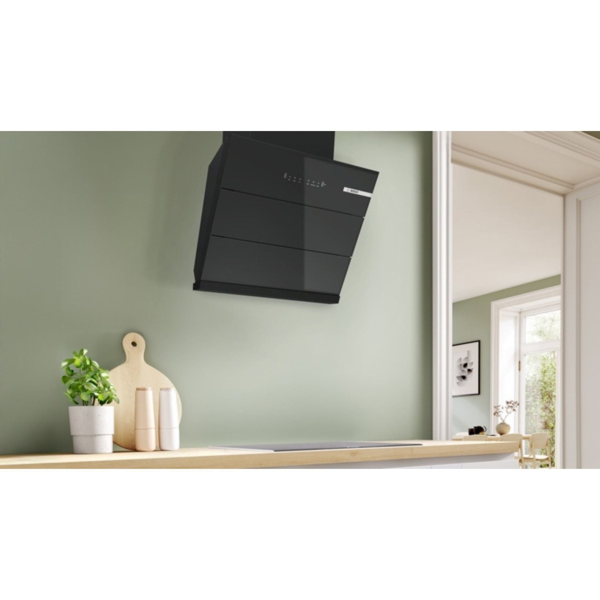 Ảnh minh họa Máy hút mùi kính vát Bosch DWK68IJ60I 2