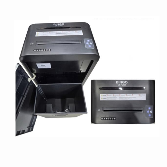 Ảnh minh họa Máy huỷ tài liệu Bingo C57CDT | Huỷ kim kẹp, kim bấm, ID Card, CD 3