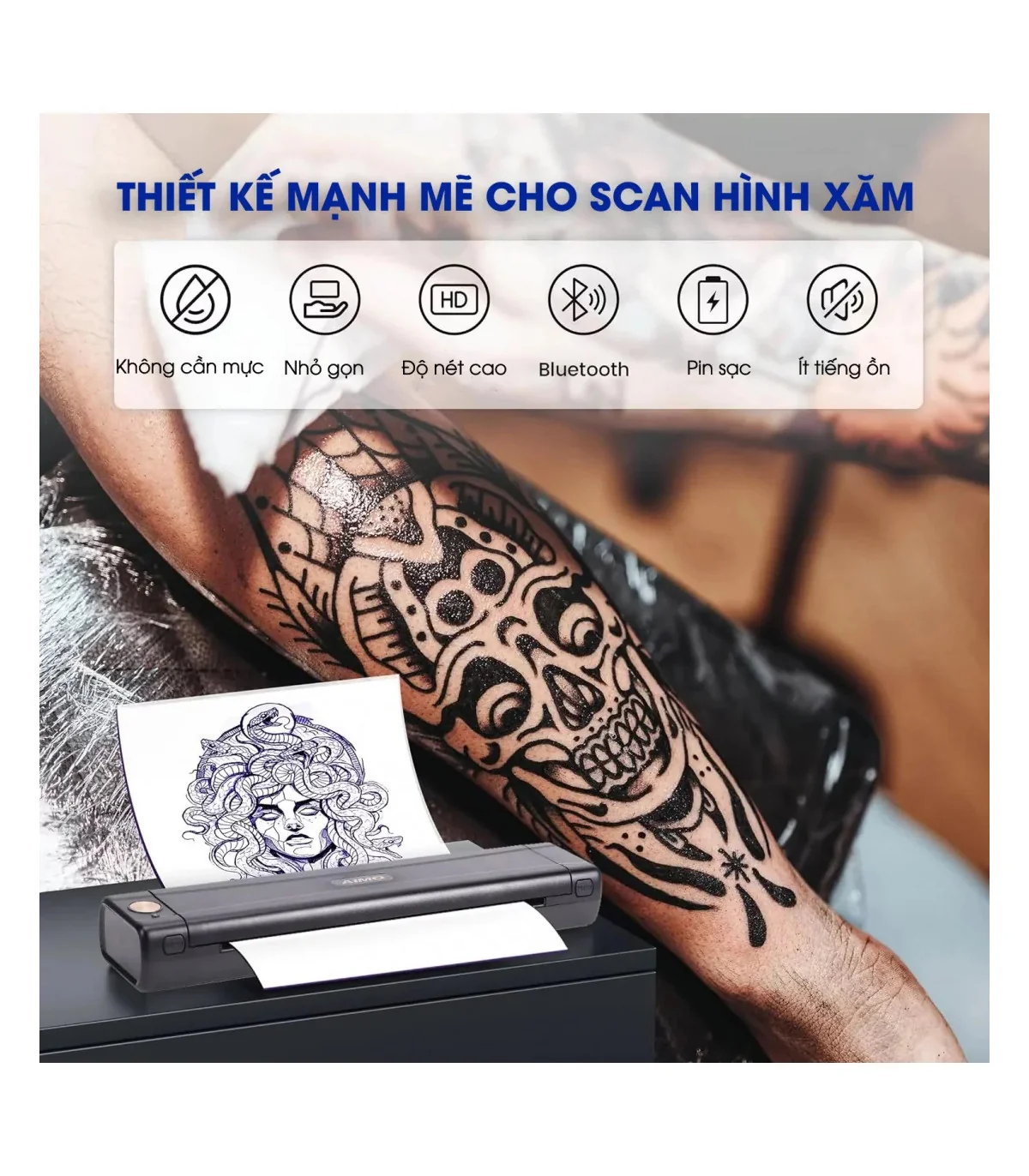 Ảnh minh họa Máy in hình xăm di động M08ES 2