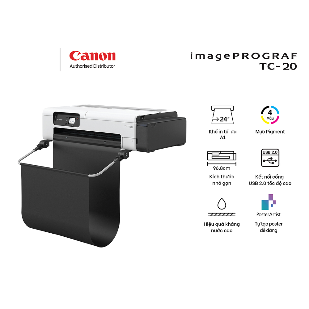 Ảnh minh họa Máy in màu khổ lớn Canon TC-20 (In| A1| A3| A4| USB| LAN| WIFI) 2