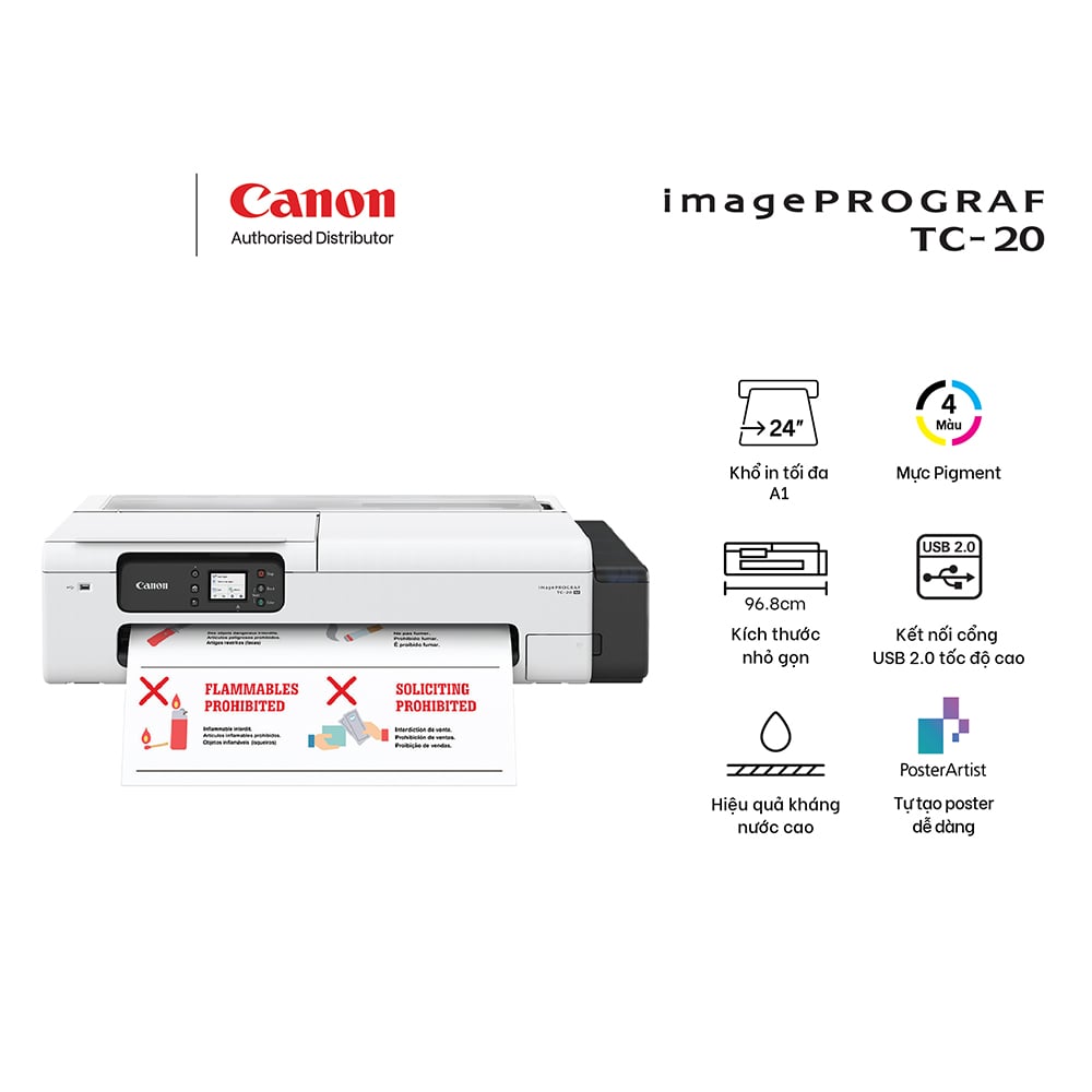 Máy in màu khổ lớn Canon TC-20 (In| A1| A3| A4| USB| LAN| WIFI)