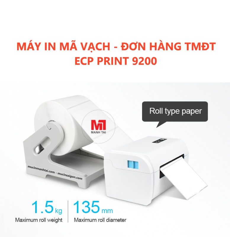 Ảnh minh họa Máy In Tem Nhãn – Mã Vạch Eco Print 9200 (Usb + Bluetooth) 2