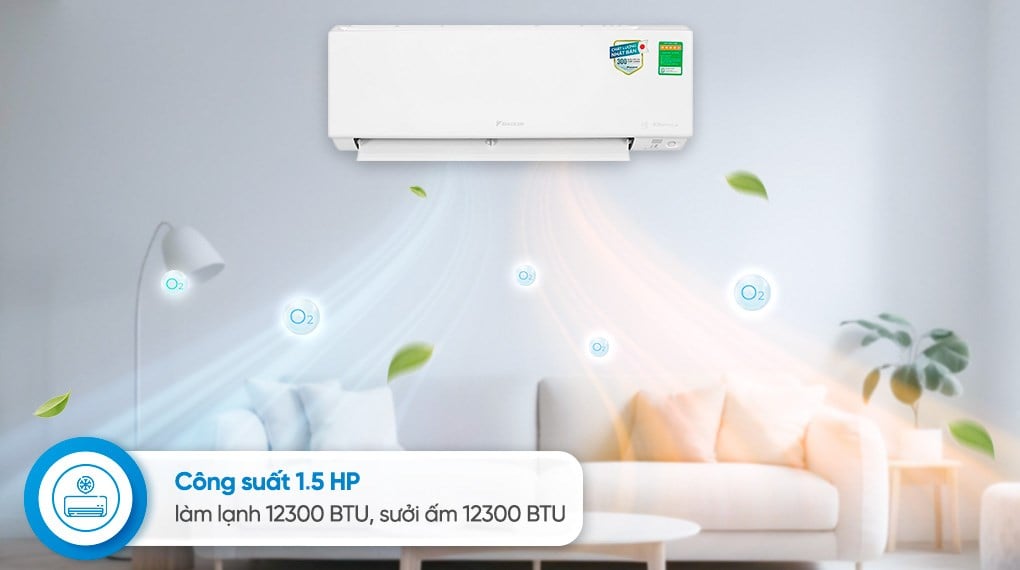 Ảnh minh họa Máy lạnh 2 chiều Daikin Inverter 1.5 HP FTHF35XVMV 2