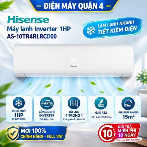 Máy lạnh Hisense inverter 1HP AS-10TR4RLRCD00
