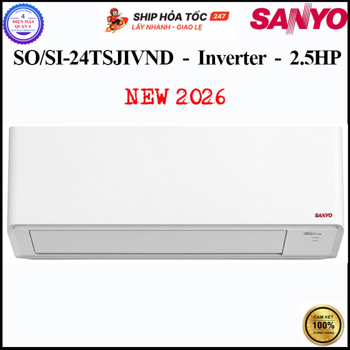 Máy lạnh Sanyo 2.5HP Inverter SO/SI-24TSJIVND