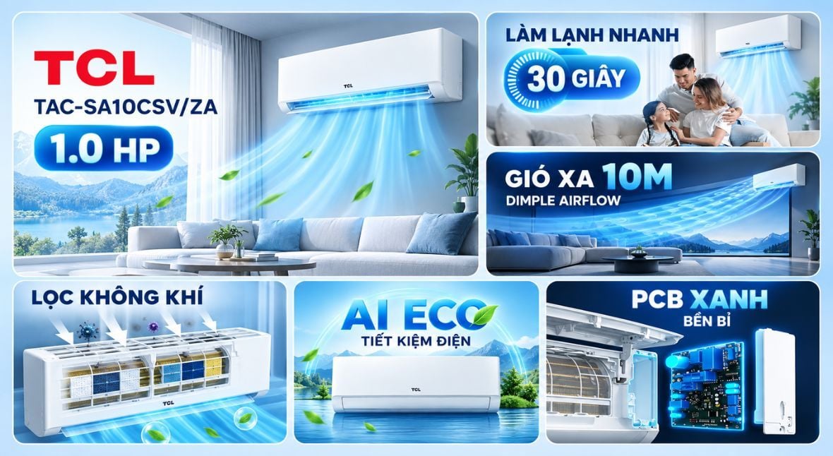 Máy lạnh TCL 1.0HP 2026 (TAC-SA10CSV/ZA)