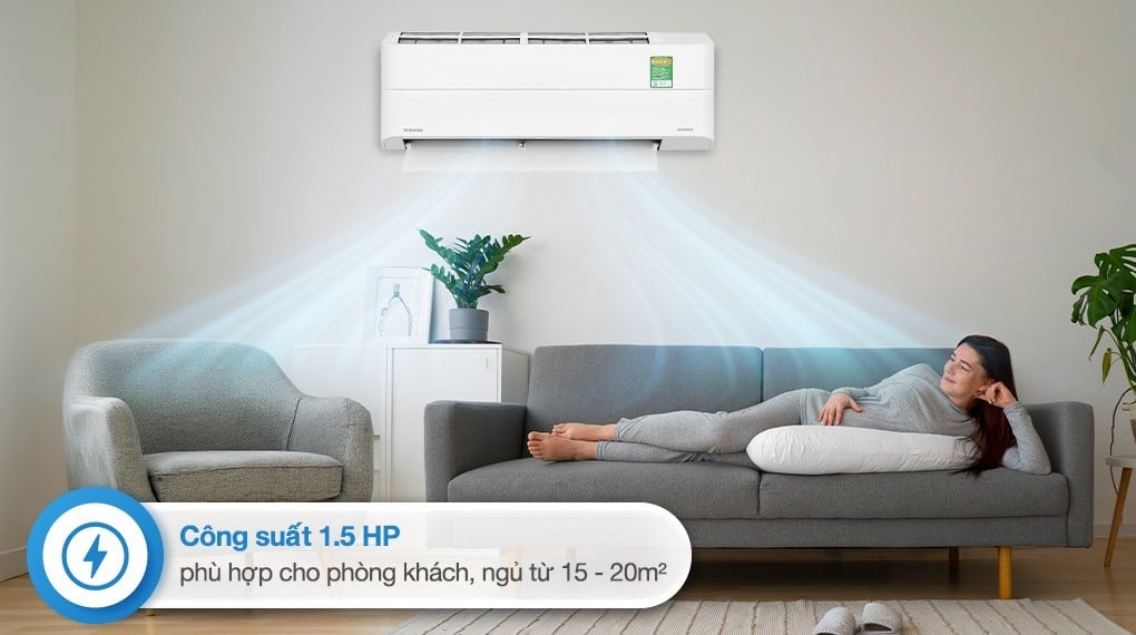 Ảnh minh họa Máy lạnh Toshiba Inverter 1.5 HP RAS-H13P2KCVG-V 1