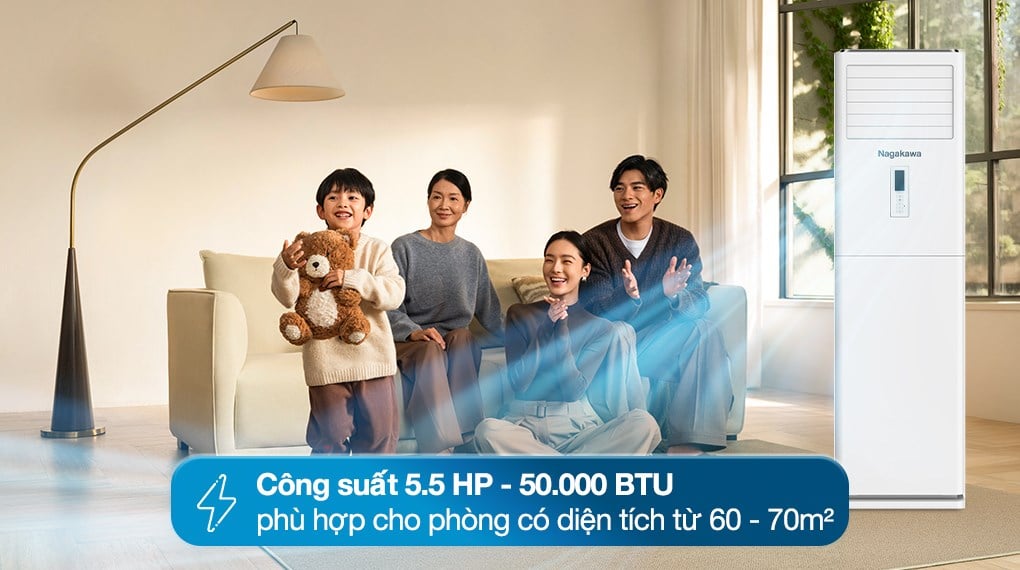 Ảnh minh họa Máy lạnh tủ đứng Nagakawa 5.5 HP NP-C50R1K58 (3 pha) 1