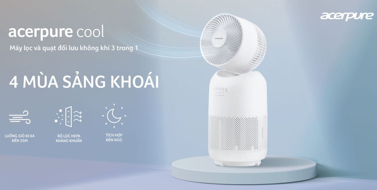 Máy lọc không khí bụi mịn Acerpure Cool C3 3in1