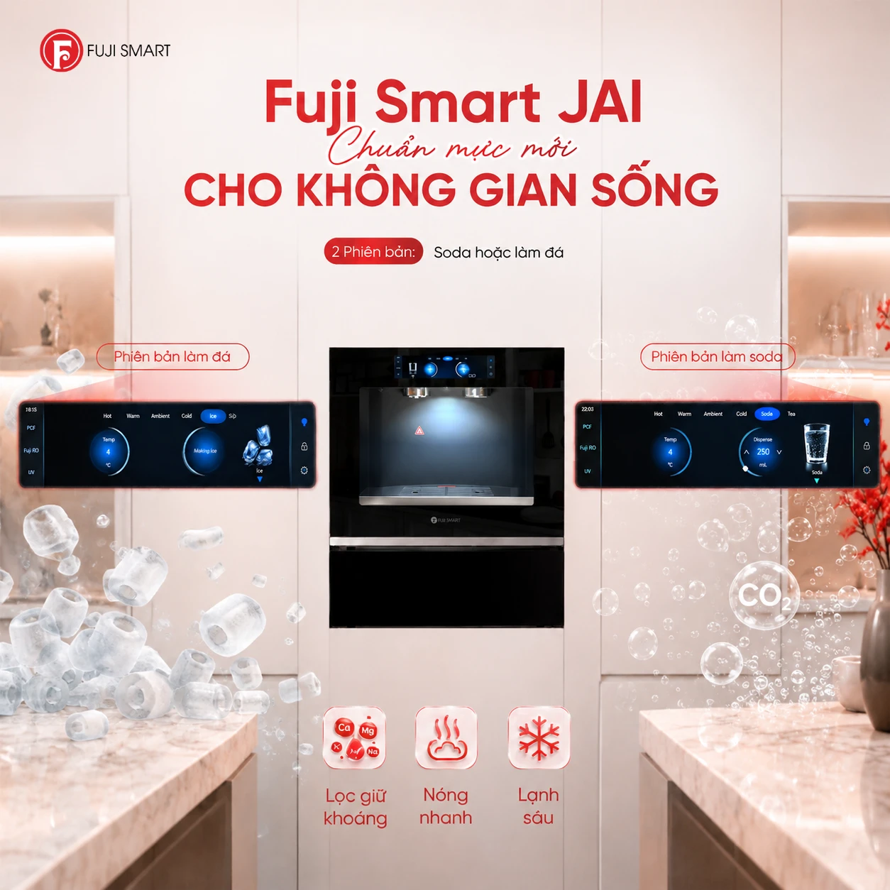 Ảnh minh họa Máy lọc nước âm tường nghệ thuật Fuji Smart JAI 1