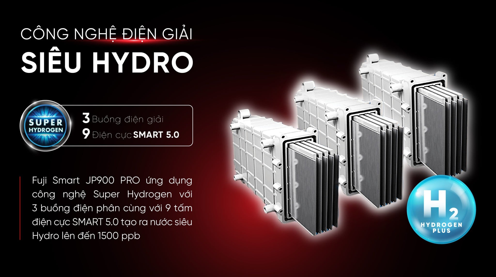 Ảnh minh họa Máy lọc nước điện giải ion kiềm Fuji Smart JP900 Pro 9 tấm điện cực 1