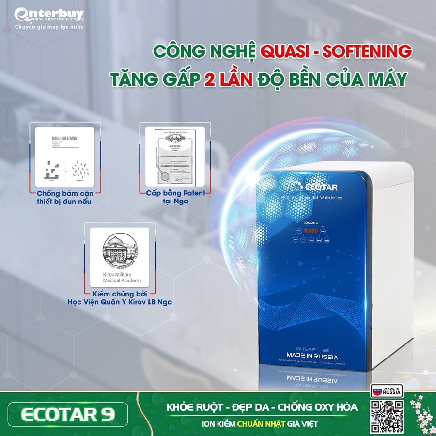 Ảnh minh họa Máy lọc nước ion kiềm Geyser Ecotar 9 2