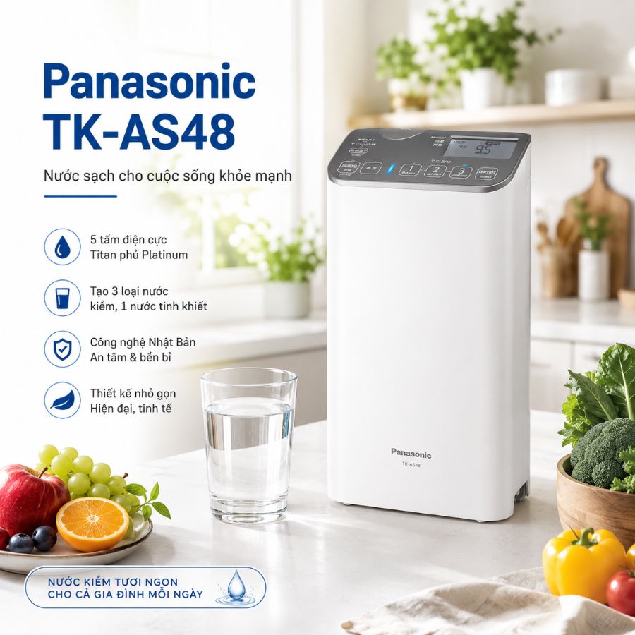 Ảnh minh họa Máy Lọc Nước ION Kiềm Panasonic TK-AS48 1