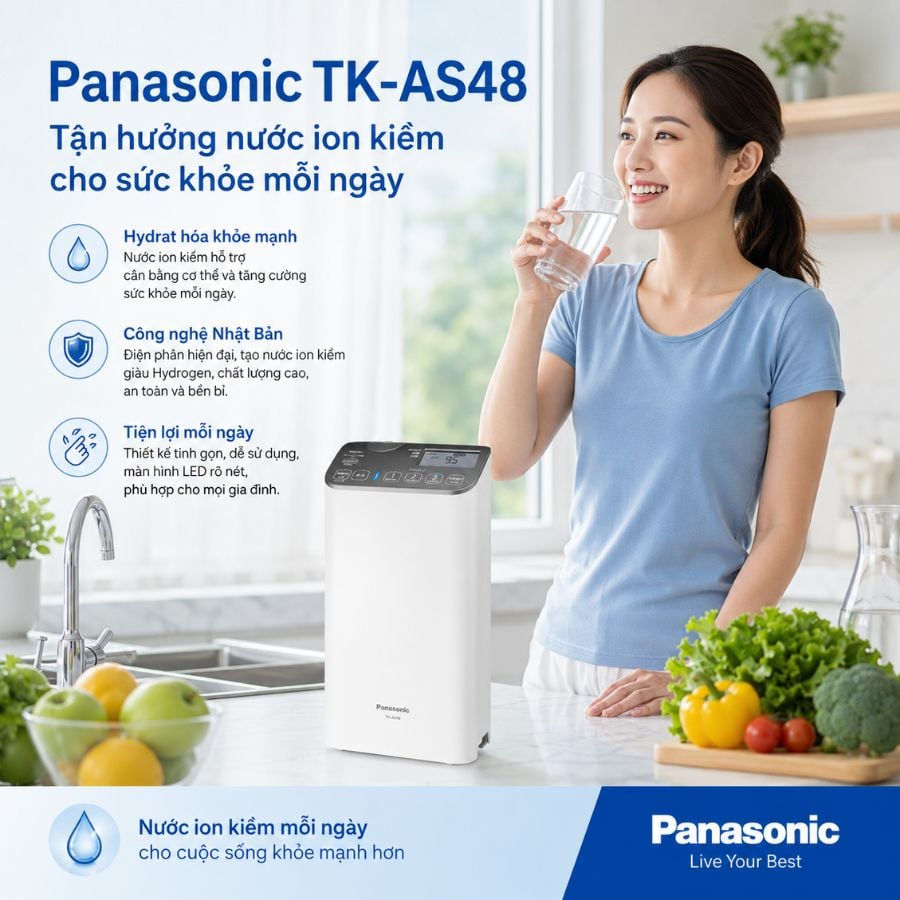Ảnh minh họa Máy Lọc Nước ION Kiềm Panasonic TK-AS48 2