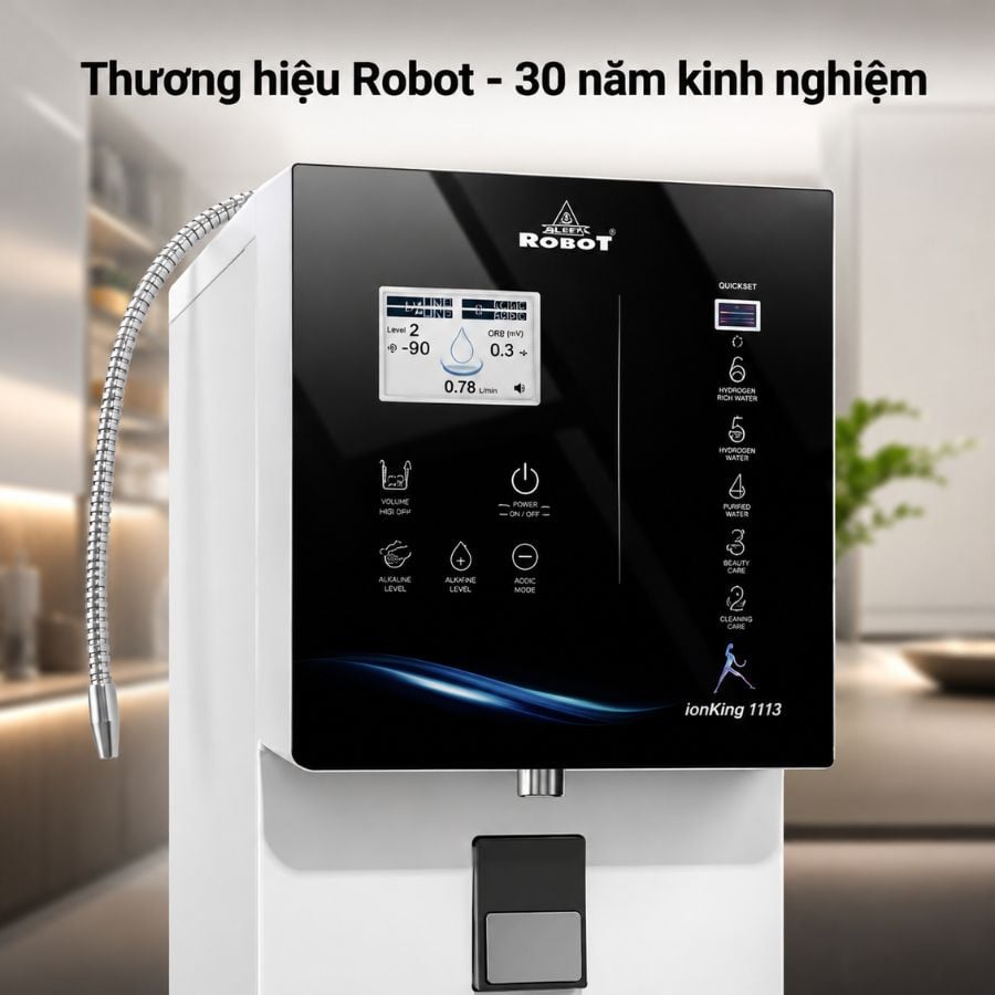 Ảnh minh họa Máy lọc nước iON kiềm Robot ionKing 1113 tạo 13 loại nước tốt 1