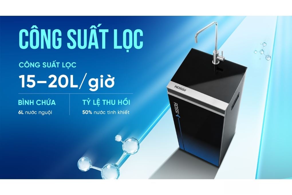 Ảnh minh họa Máy lọc nước RO Hydrogen Rossi RA-75D 12 lõi 1