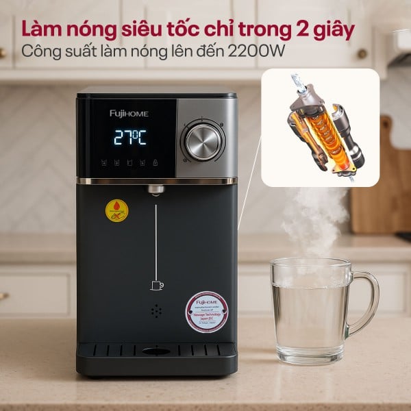 Ảnh minh họa Máy lọc nước RO nóng lạnh Fujihome WP302C 2