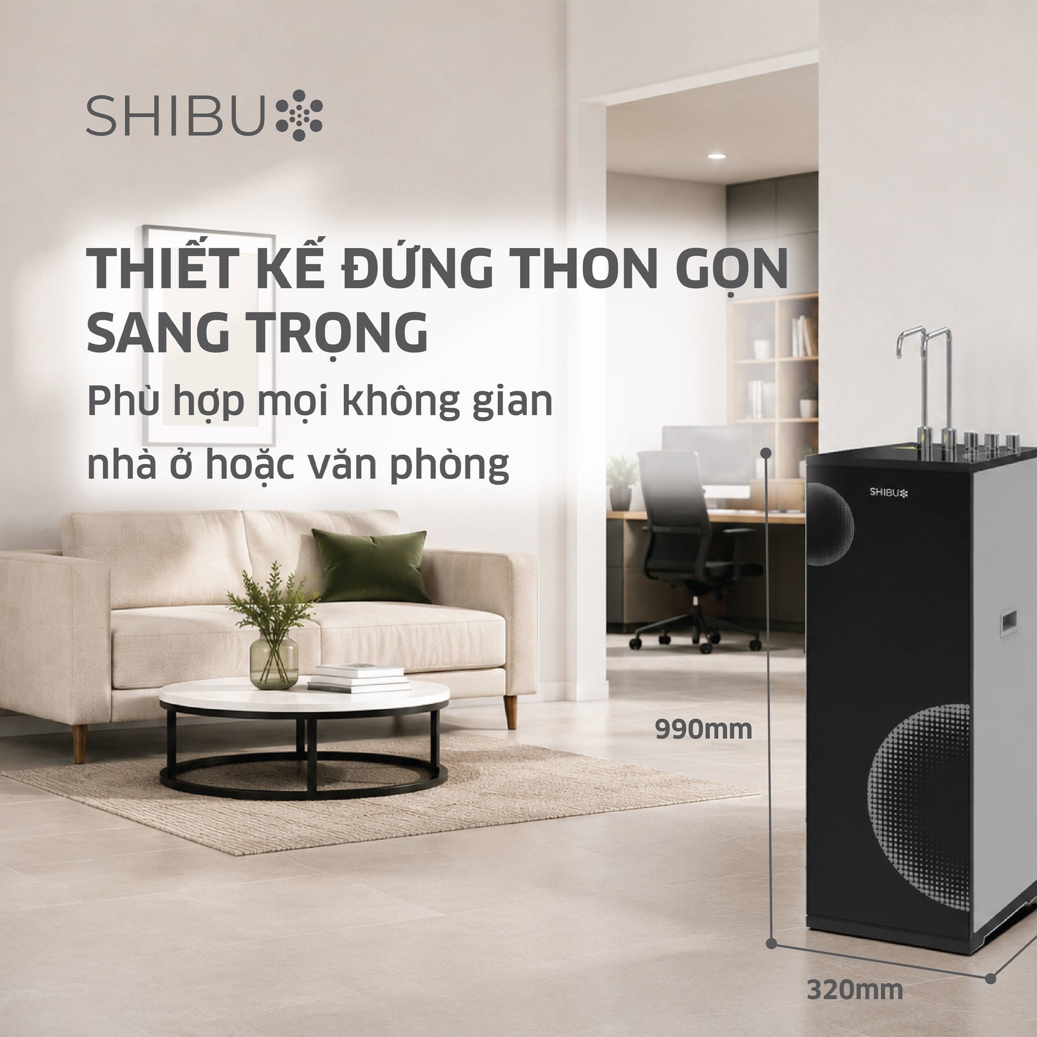 Ảnh minh họa Máy lọc nước RO nóng lạnh Shibu SB28 11 lõi 1