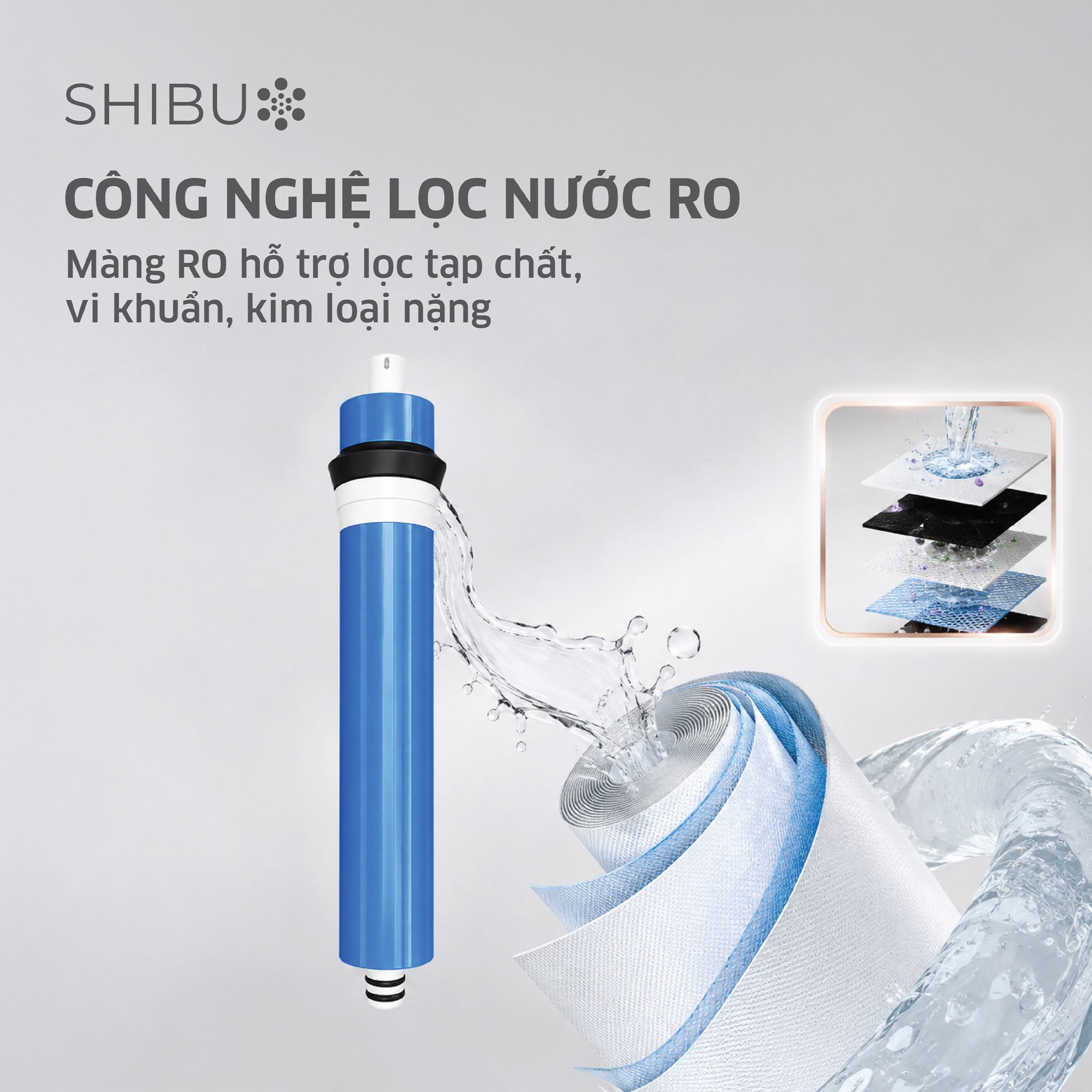 Ảnh minh họa Máy lọc nước RO nóng lạnh Shibu SB28 11 lõi 3