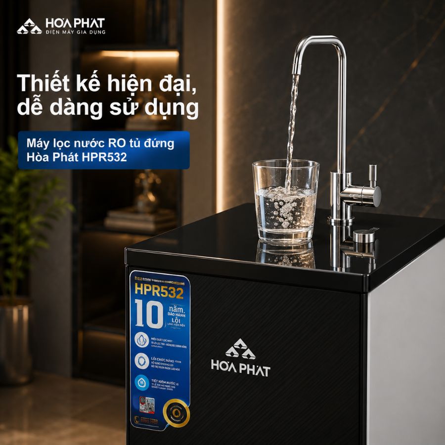 Ảnh minh họa Máy lọc nước RO tủ đứng Hòa Phát HPR532 3