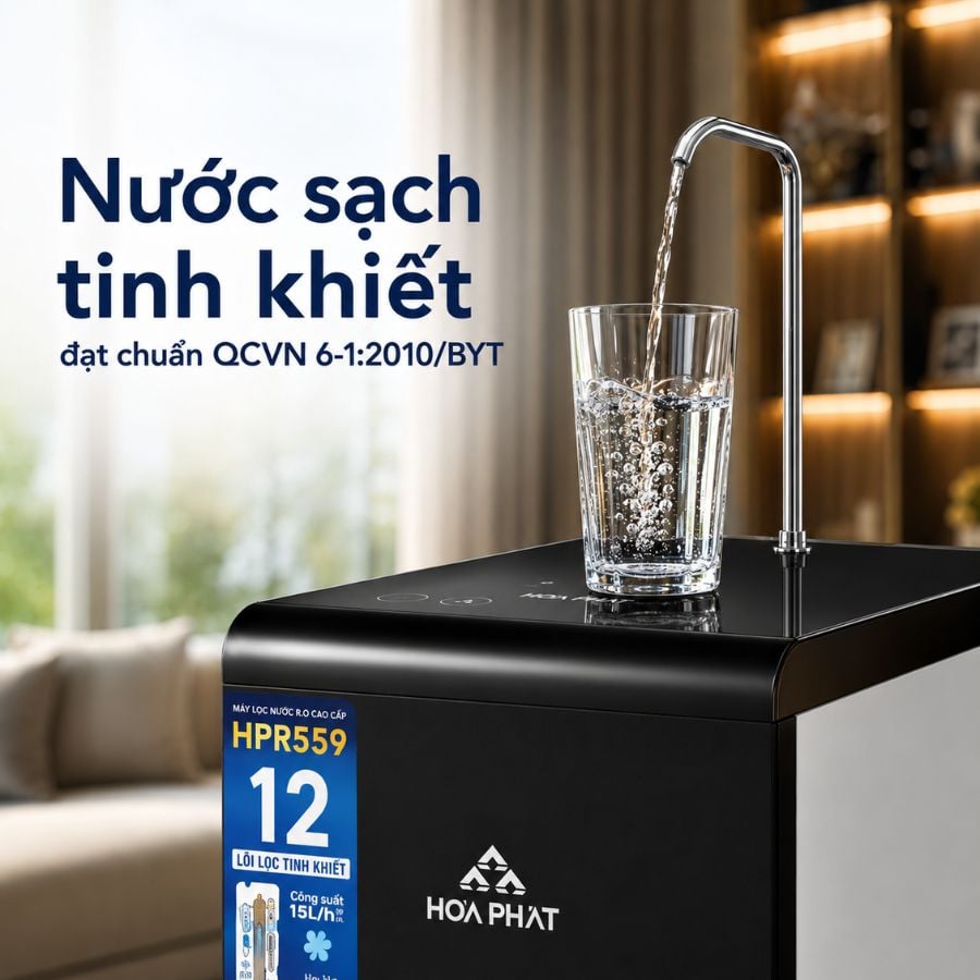 Ảnh minh họa Máy lọc nước RO tủ đứng Hòa Phát HPR559 3