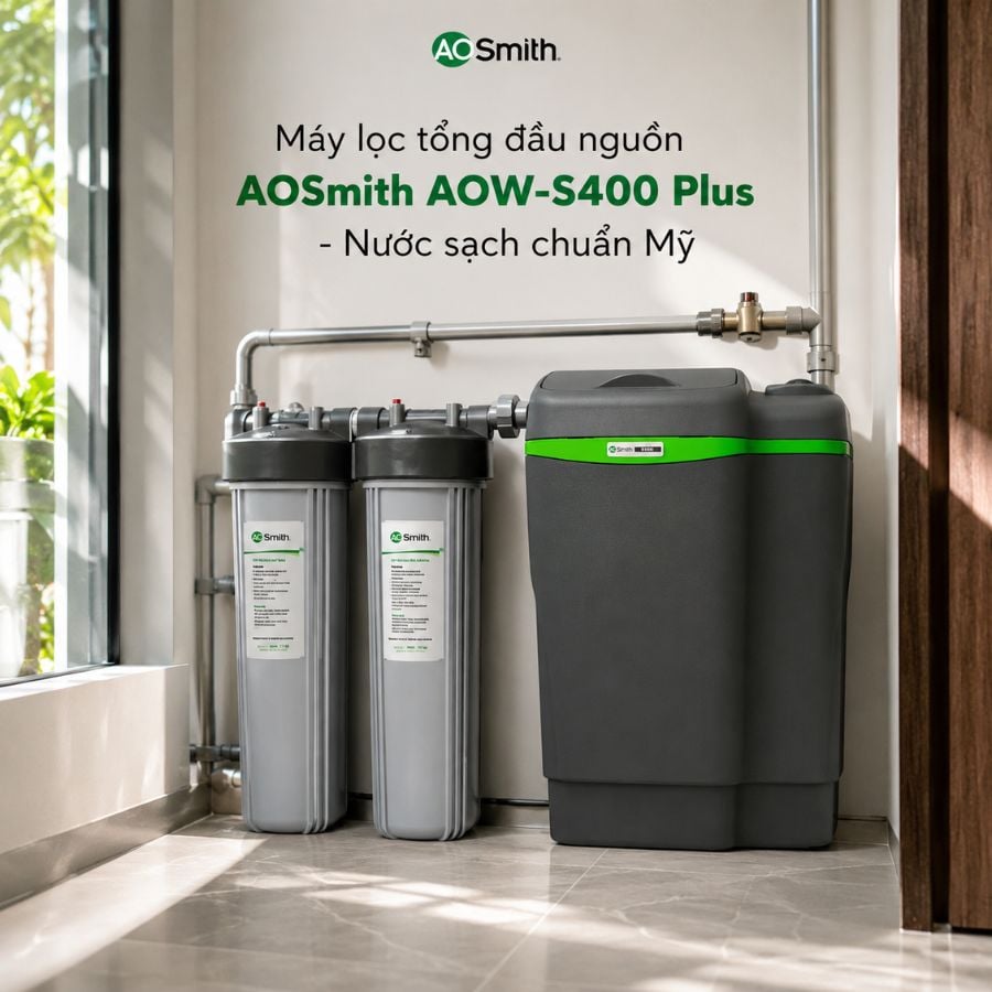 Ảnh minh họa Máy lọc tổng đầu nguồn AOSmith AOW-S400 Plus 3