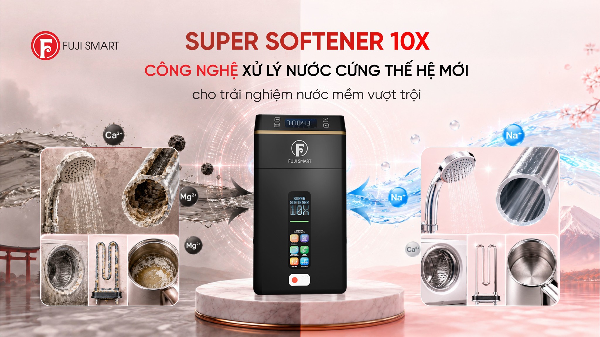 Ảnh minh họa Máy lọc tổng đầu nguồn Fuji Smart Super Softener CS One 1
