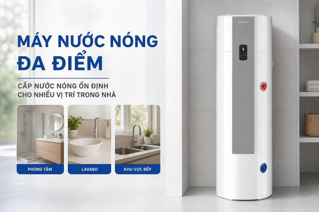 Ảnh minh họa Máy nước nóng bơm nhiệt Atlantic 270 lít 1800W EXPLORER 270L 1