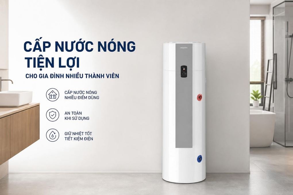 Ảnh minh họa Máy nước nóng bơm nhiệt Atlantic 270 lít 1800W EXPLORER 270L 2
