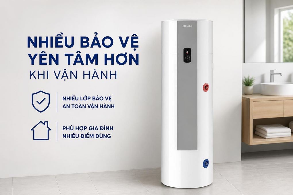 Máy nước nóng bơm nhiệt Atlantic 270 lít 1800W EXPLORER 270L