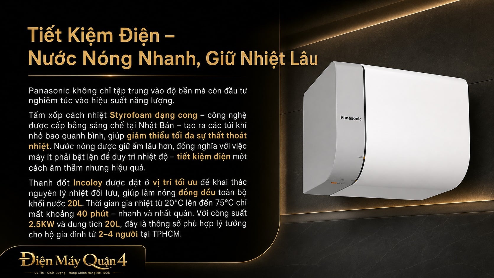 Ảnh minh họa Máy nước nóng gián tiếp Panasonic 20L incoloy DH-20HBMVWL 3