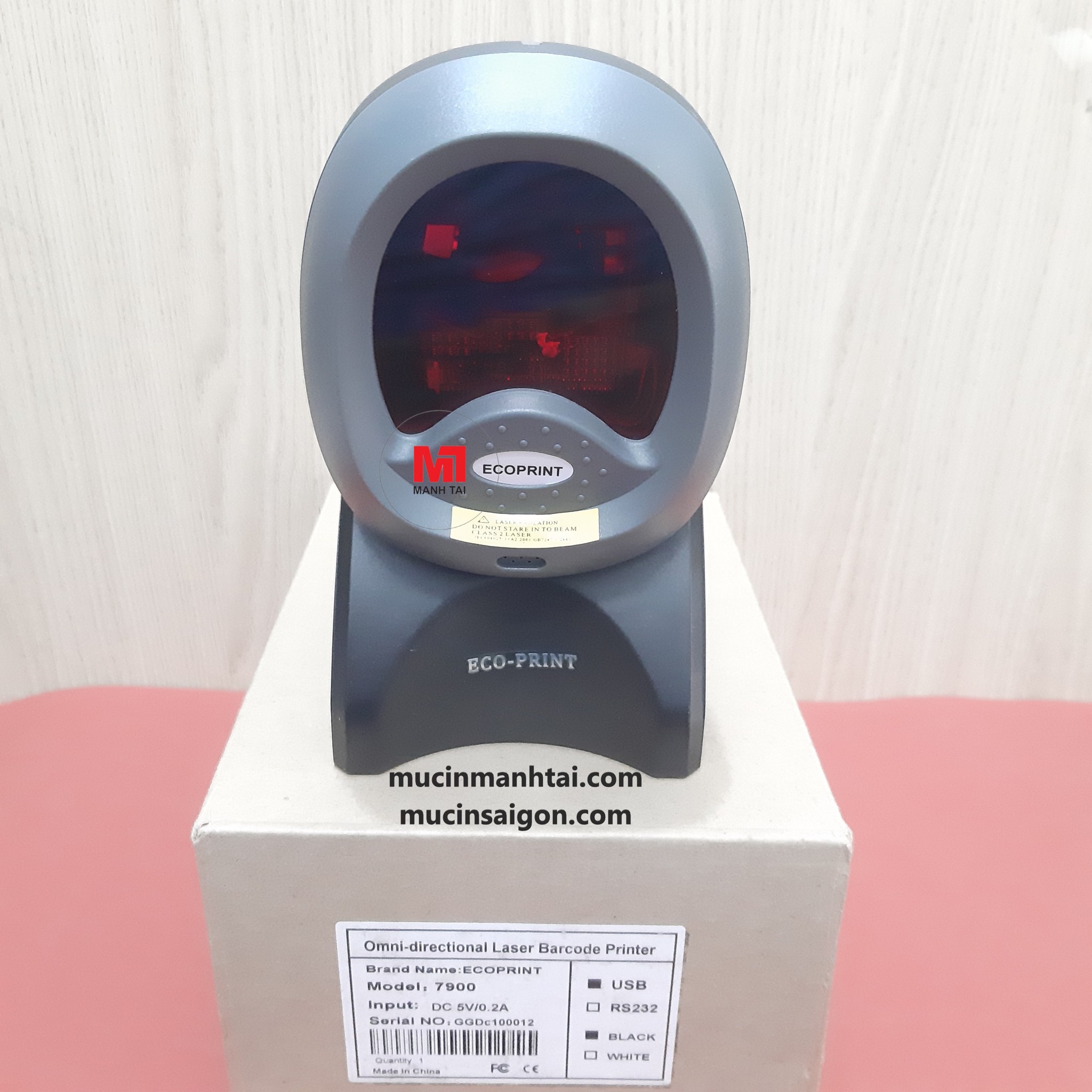 Ảnh minh họa Máy Quét Mã Vạch 1D Eco Print POS – 7900 (Đa Tia) 2