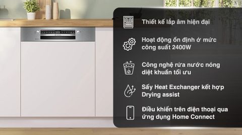 Máy rửa chén âm tủ Bosch SMI4EVS08E