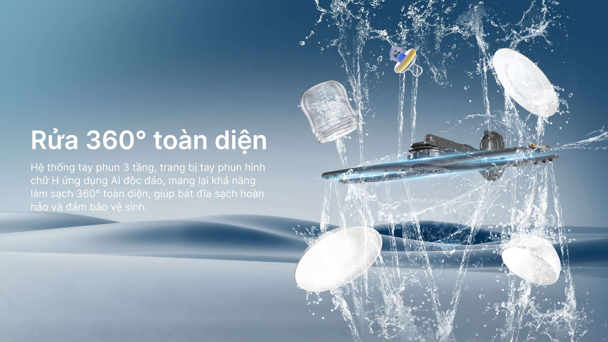 Ảnh minh họa Máy rửa chén độc lập Aqua ADWA15-686BK3VN 1