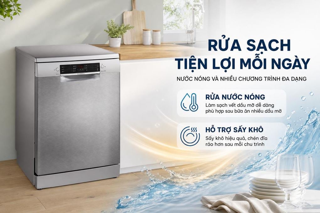 Ảnh minh họa Máy rửa chén độc lập Bosch SMS26AI01F 1